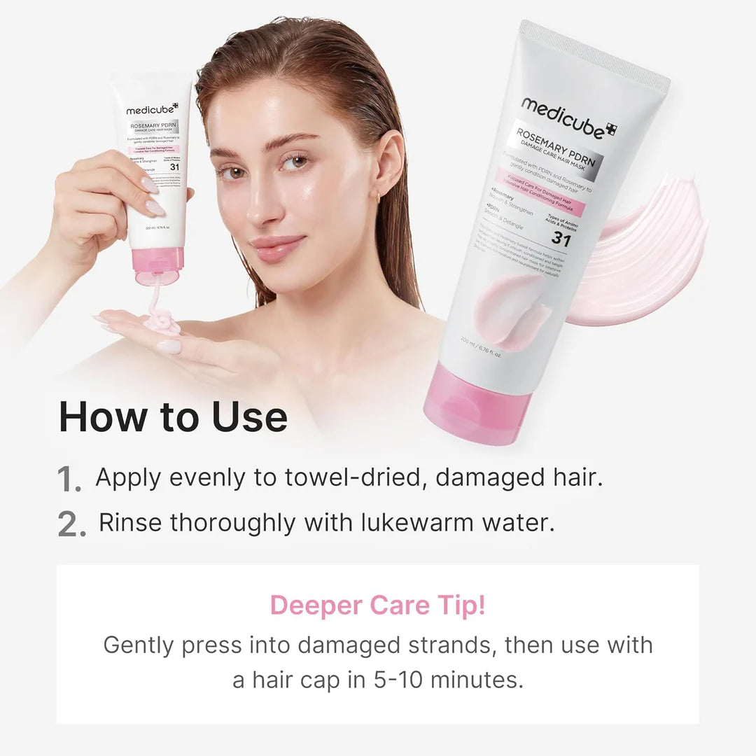 MEDICUBE Rosemary PDRN Damage Care Hair Mask 200ml