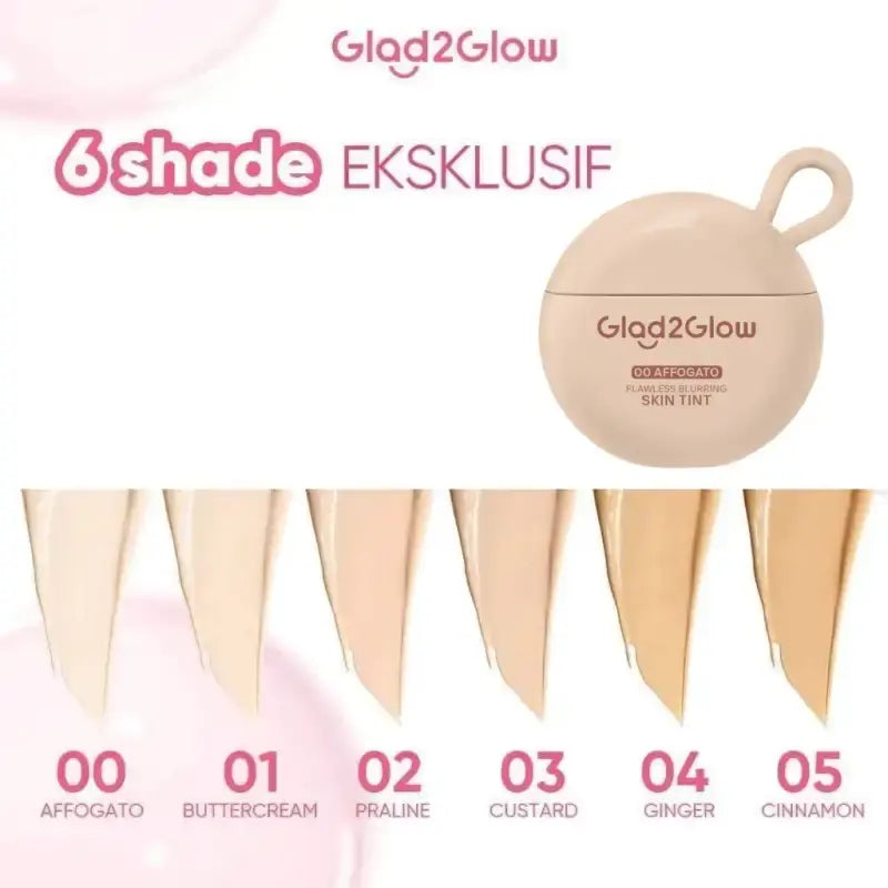 GLAD2GLOW Flawless Blurring Skin Tint (5 Shades)