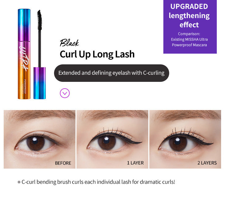 MISSHA Ultra Powerproof Mascara 8g (2 Types)