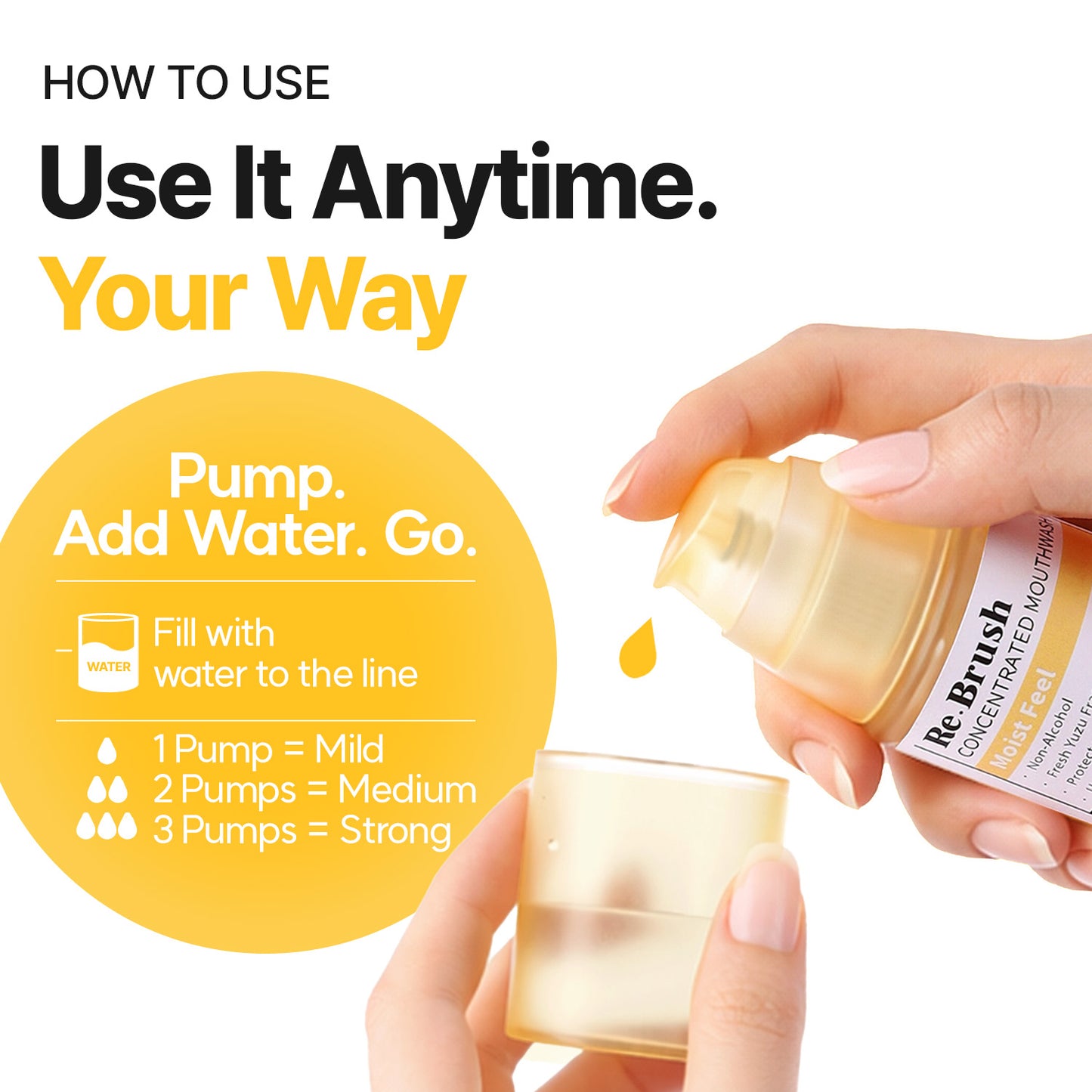 REBRUSH Concentrated Mouthwash - Yuzu, Peach, Clove, Treevera