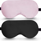 Eyeshade Silk Eye Mask with Carrying Pouch Bag + Earplugs Travel Set