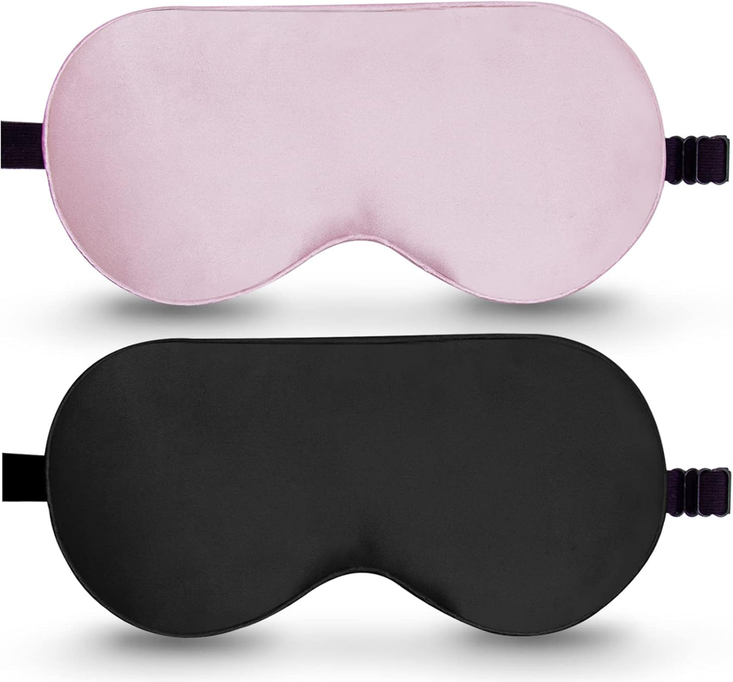 Eyeshade Silk Eye Mask with Carrying Pouch Bag + Earplugs Travel Set