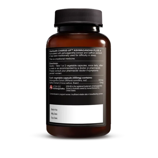 VITAHEALTH Charge-Up Ashwagandha Plus (30's/60's)