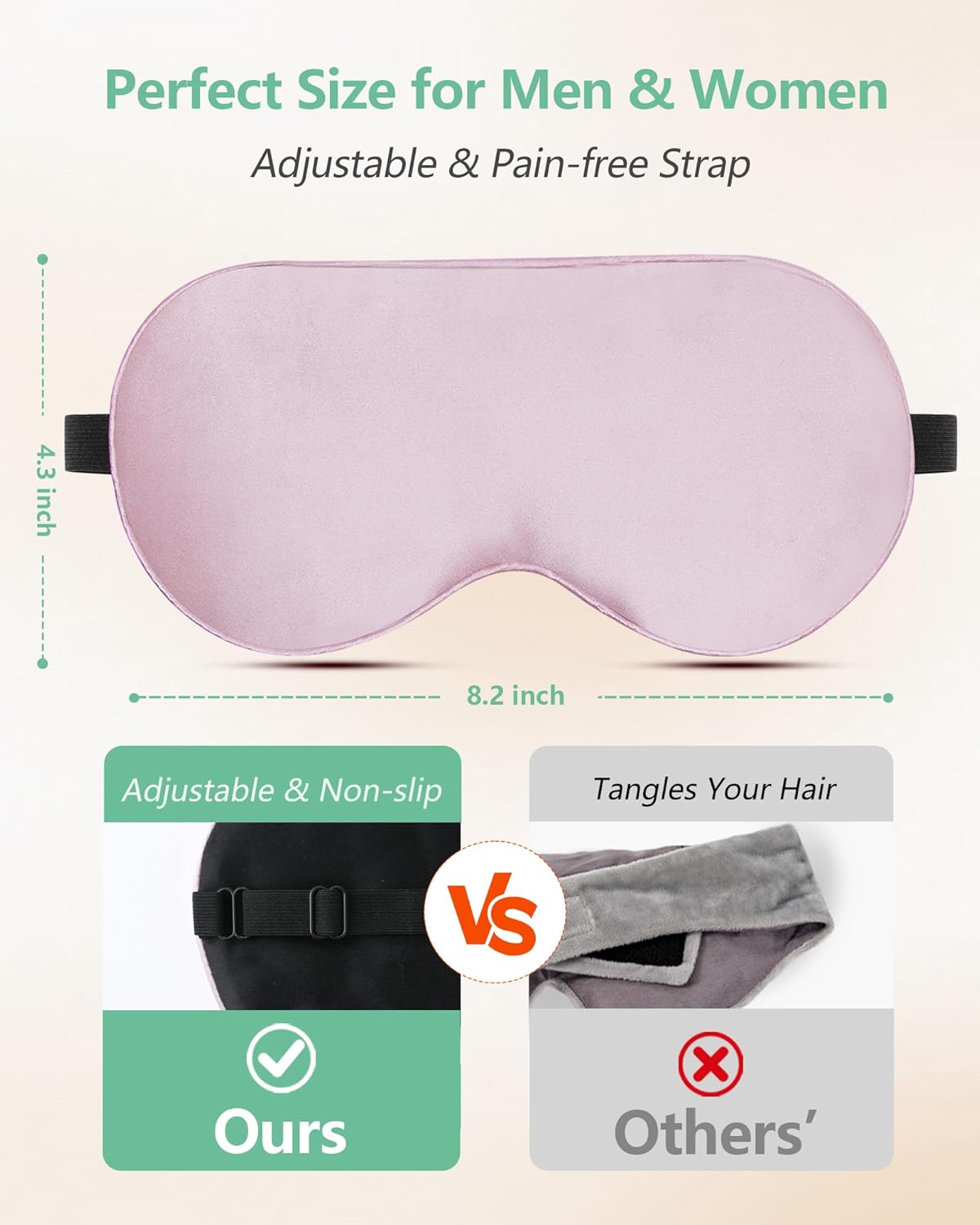 Eyeshade Silk Eye Mask with Carrying Pouch Bag + Earplugs Travel Set