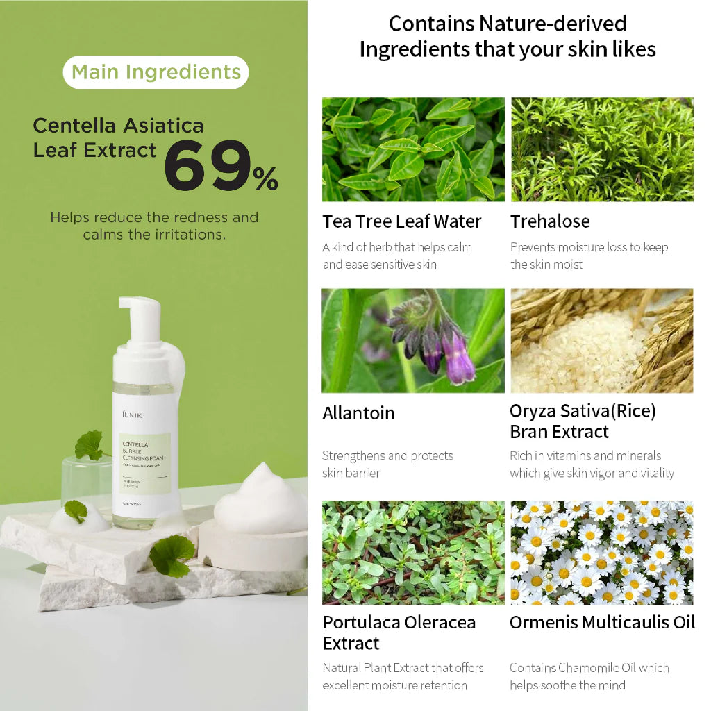 IUNIK Centella Bubble Cleansing Foam 150ml