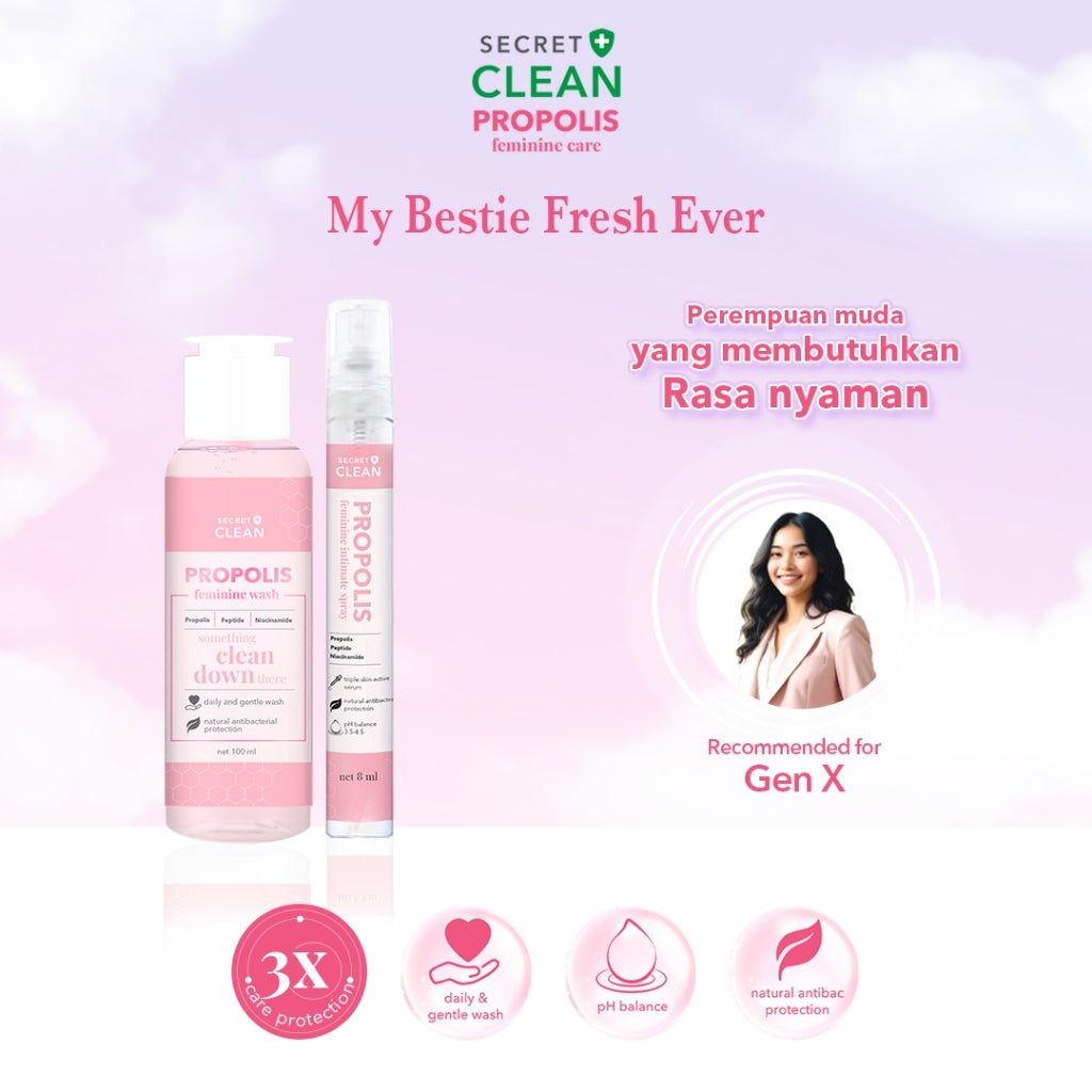 SECRET CLEAN Propolis Feminine Wash & Spray ROMANTIC LOVE