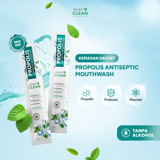 SECRET CLEAN Propolis Mouthwash Sachet (10ml x 6)