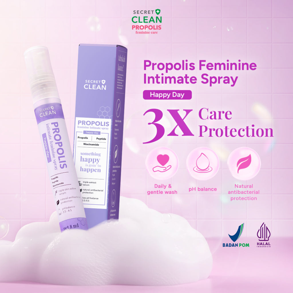 SECRET CLEAN Propolis Feminine Wash & Spray HAPPY DAY