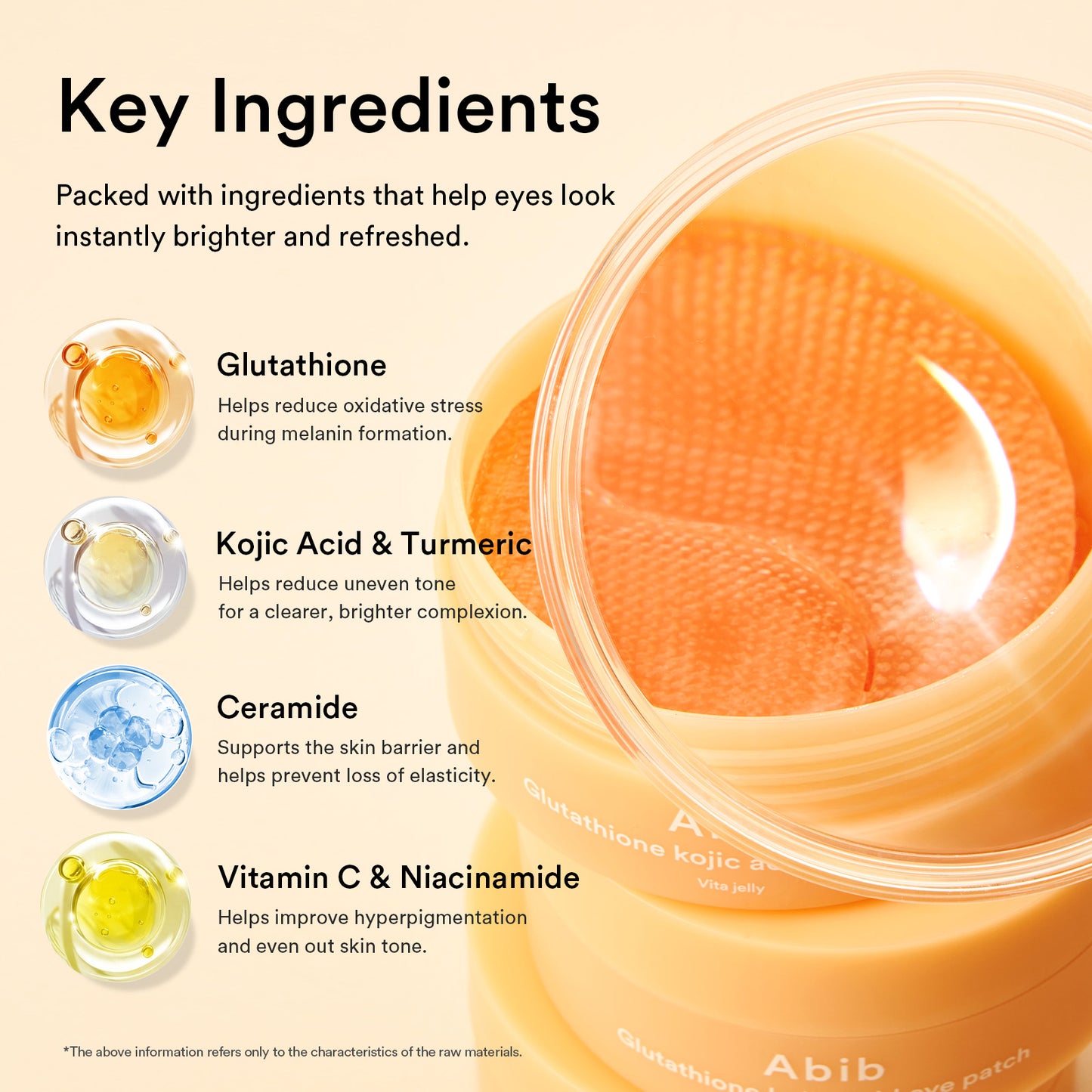 ABIB Glutathione Kojic Acid Eye Patch Vita Jelly 60EA