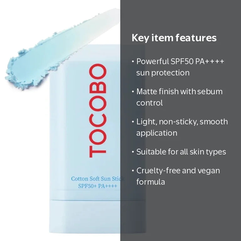 TOCOBO Cotton Soft Sun Stick SPF50+ PA++++ 19g