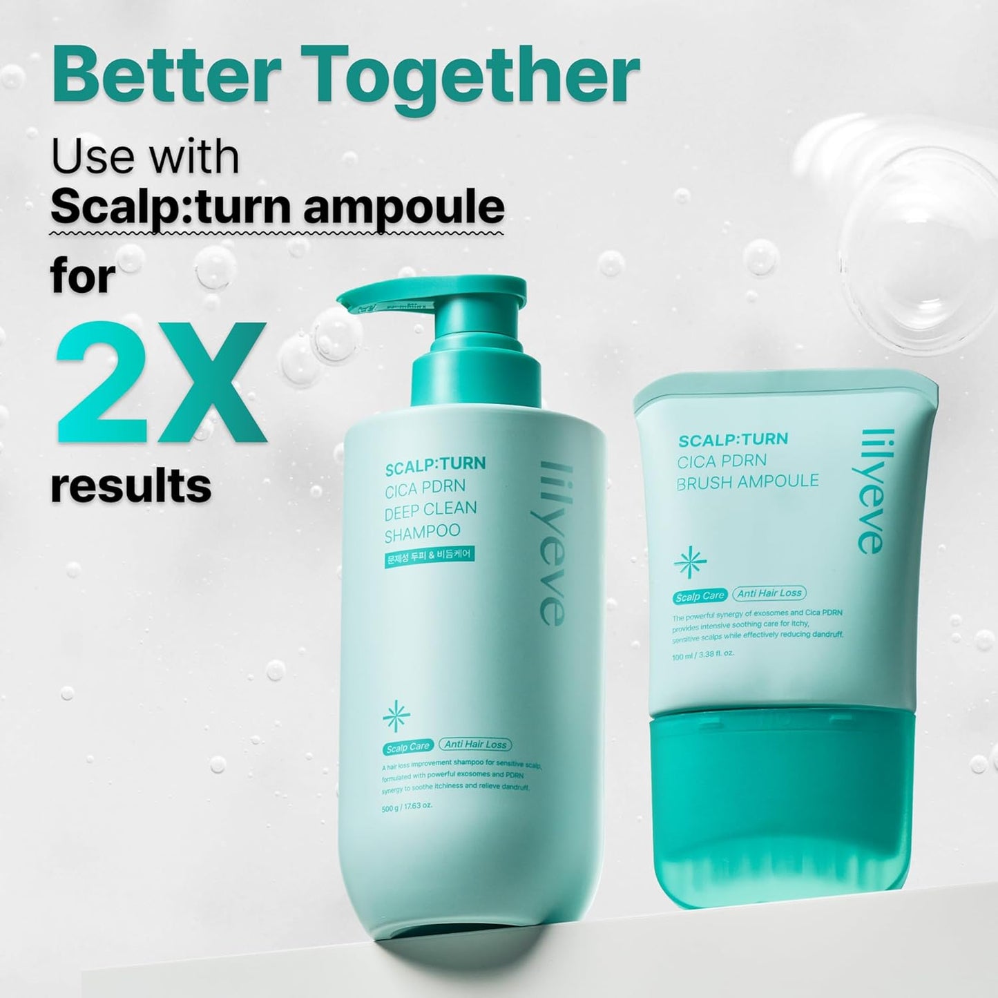 LILYEVE Scalp Turn Cica PDRN Deep Clean Shampoo 500g