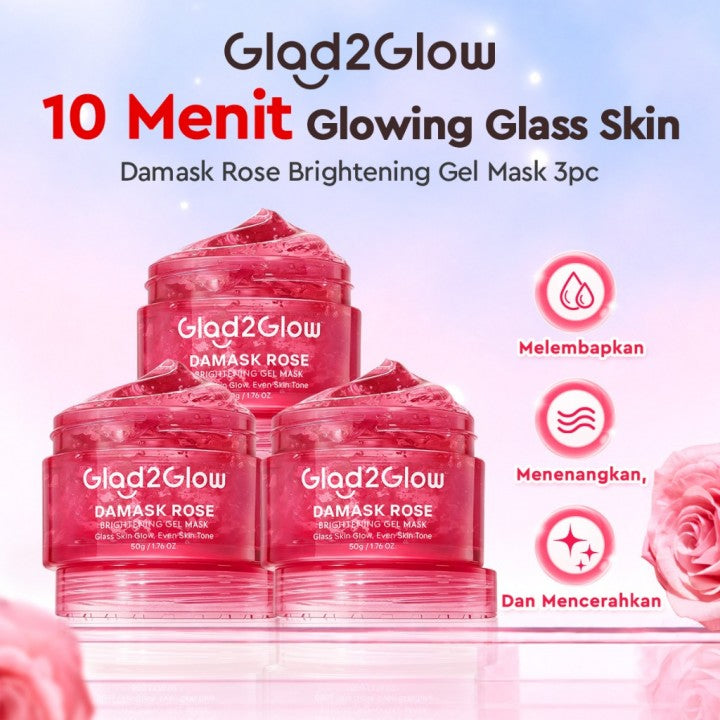 GLAD2GLOW Damask Rose Brightening Gel Mask