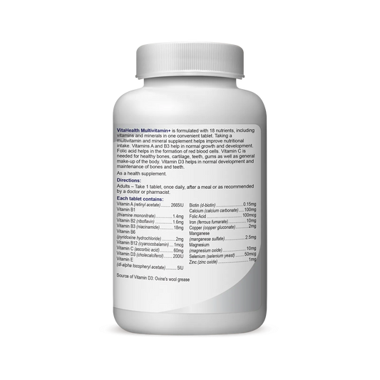 VITAHEALTH Multivitamin+ (30's/180's)