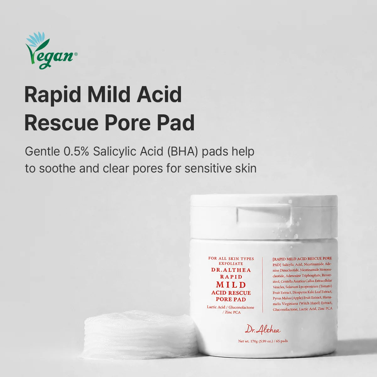 DR.ALTHEA Rapid Mild Acid Rescue Pore Pad