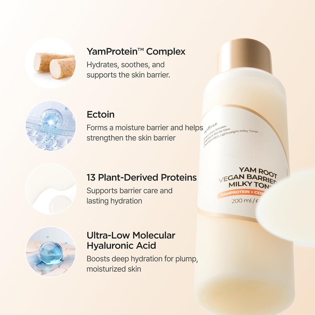 ISNTREE Yam Root Vegan Barrier Milky Toner 200ml