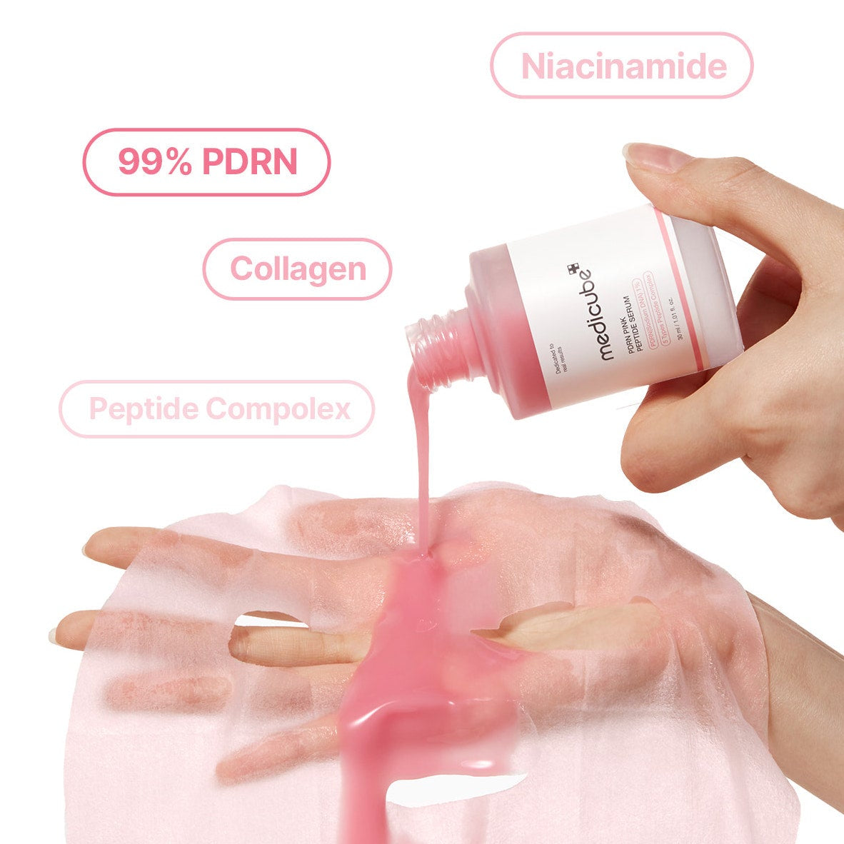 MEDICUBE PDRN Pink Peptide Serum Mask 1EA