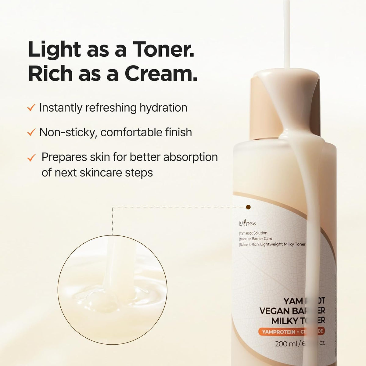 ISNTREE Yam Root Vegan Barrier Milky Toner 200ml