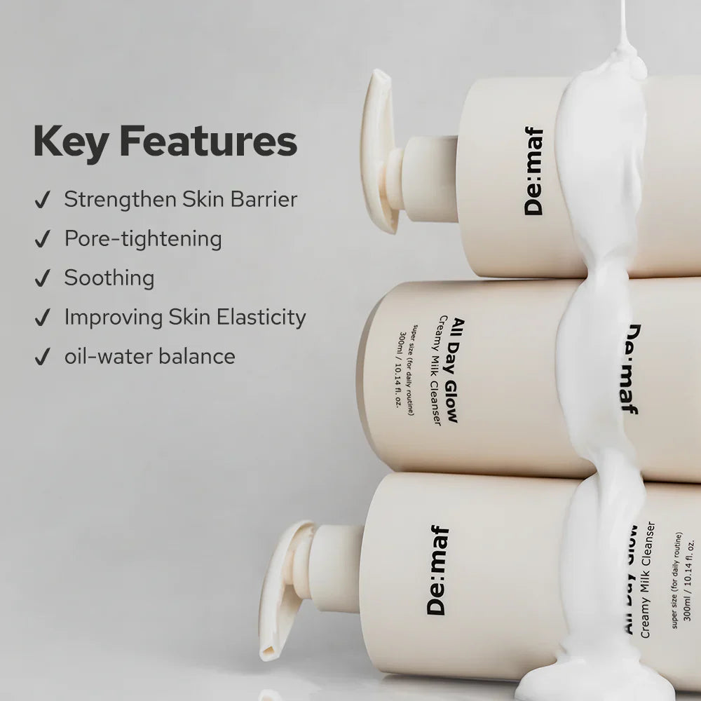 DEMAF All Day Glow Creamy Milk Cleanser 300ml