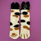 Fuzzy Cat Paw Fleece Socks with Ears