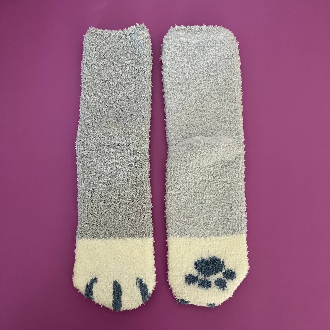 Fuzzy Cat Paw Fleece Socks