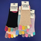 Plain T - Ladies Toe Coloured Socks