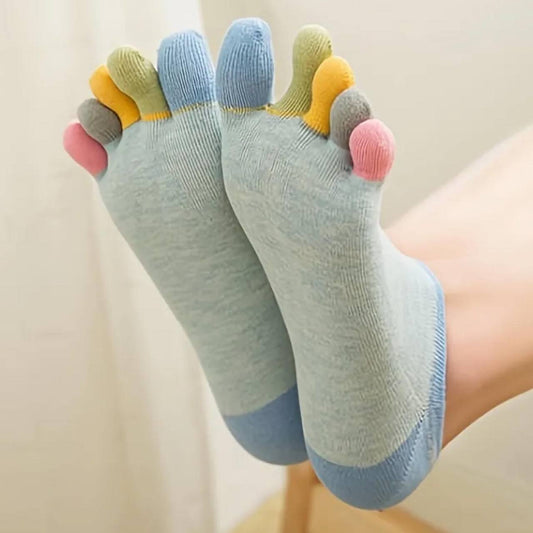Plain T - Ladies Toe Coloured Socks