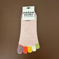 Plain T - Ladies Toe Coloured Socks