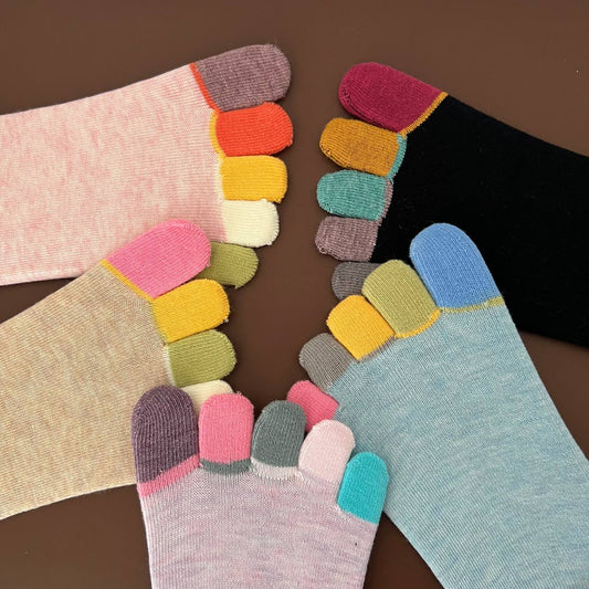 Plain T - Ladies Toe Coloured Socks