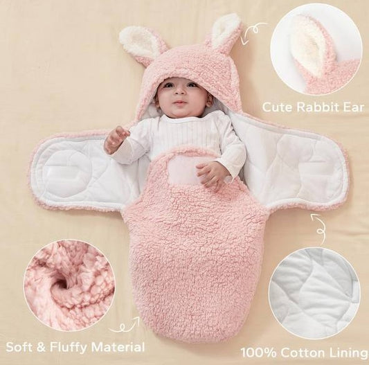 Baby Swaddle Fleece Blanket - Rabbit