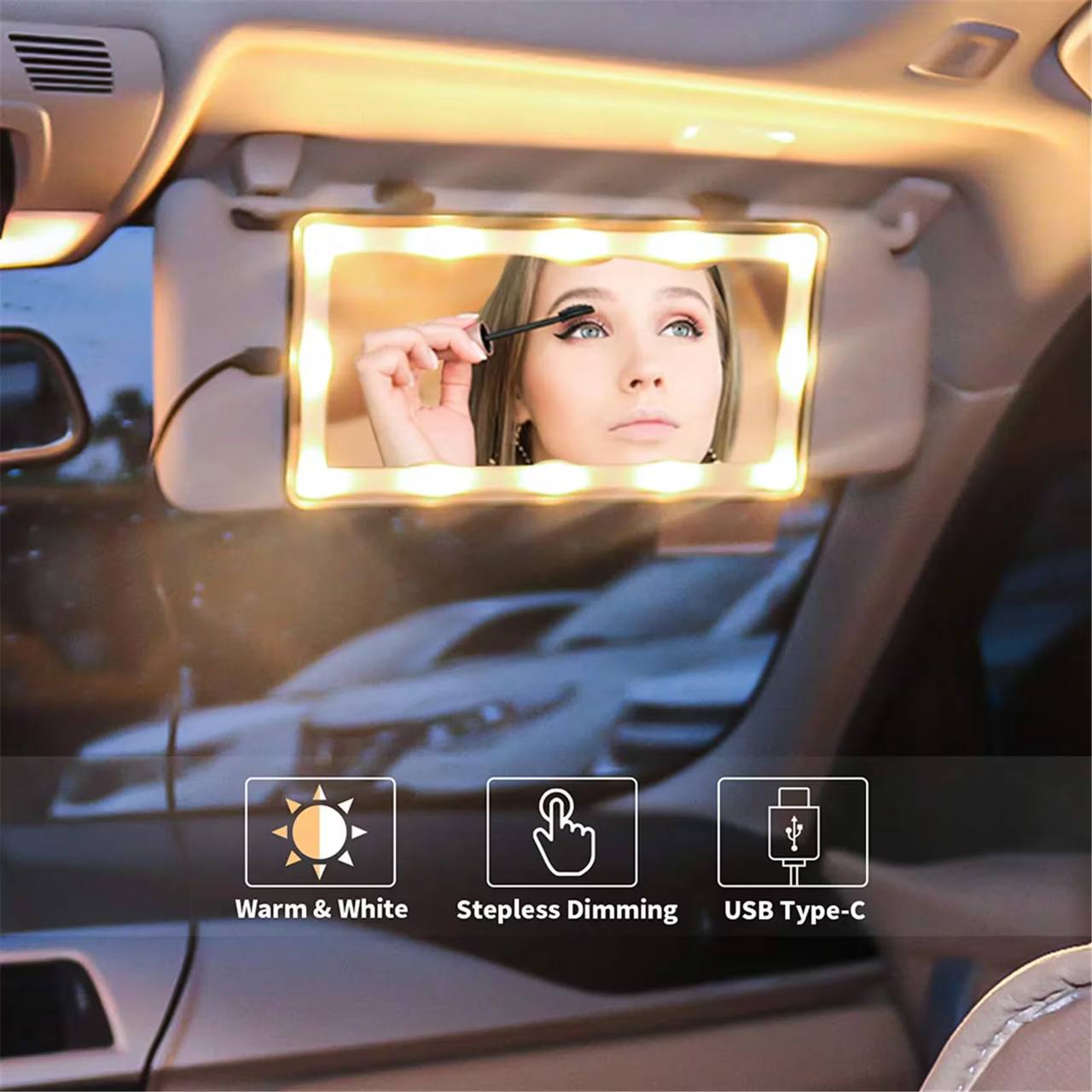 Car Sun Visor LED Vanity Mirror