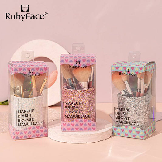 Rubyface Makeup Glitter Brushes Set