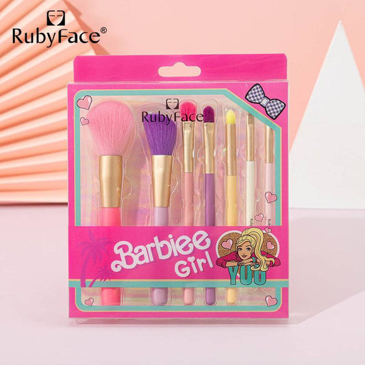 Rubyface Makeup Brushes BARBIE Set