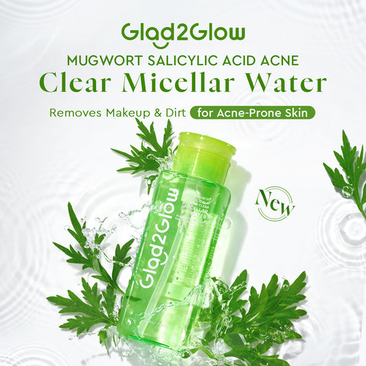 GLAD2GLOW Mugwort Salicylic Acid Acne Clear Micellar Water 300ml