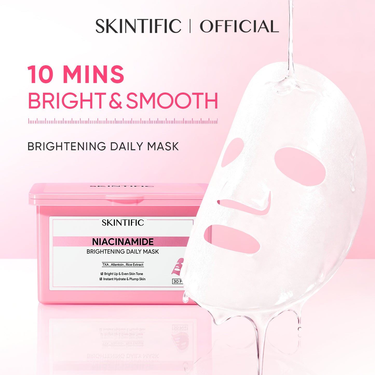 SKINTIFIC Niacinamide Brightening Daily Mask (30pc)