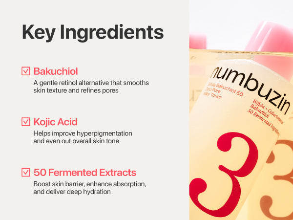 NUMBUZIN N0.3 Bifida Bakuchiol 50 Zero Pore Milky Toner 200ml