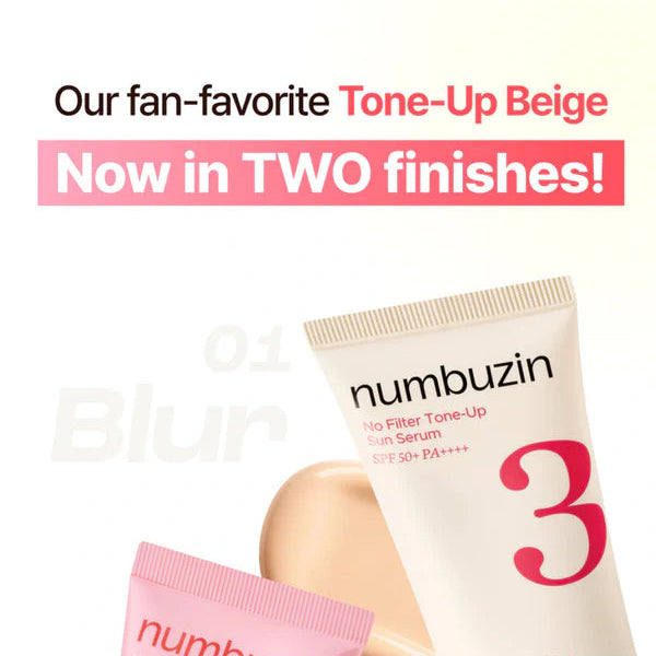 NUMBUZIN No.3 No Filter Tone Up Sun Serum 50ml (2 Variants)