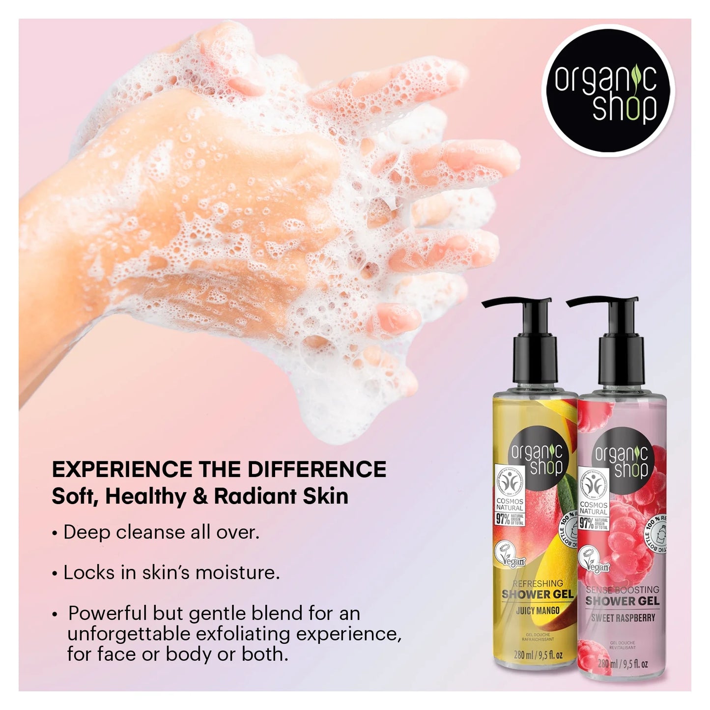 ORGANIC SHOP Firming Shower Gel Lemon Macaron 280ml