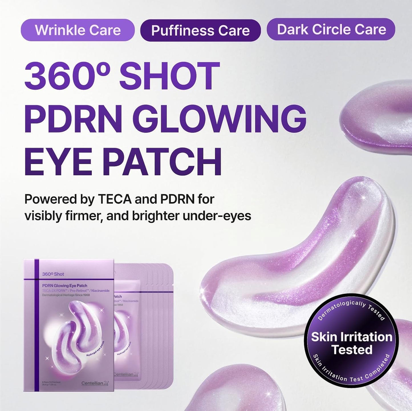 CENTELLIAN24 360 Shot PDRN Glowing Eye Patch (6 Pairs)