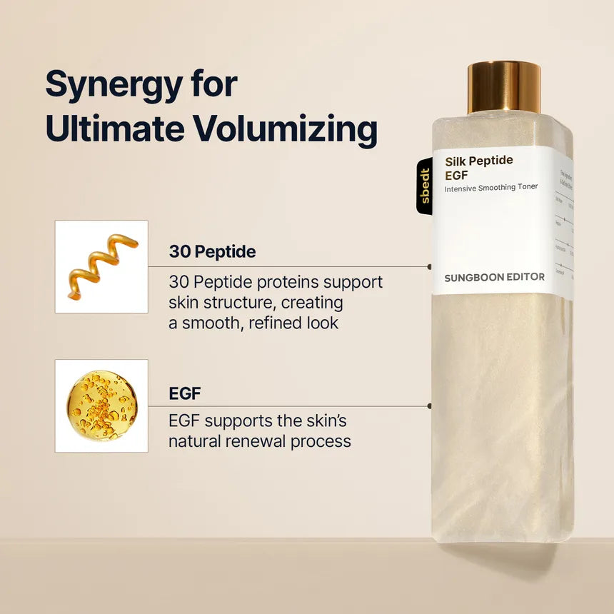 SUNGBOON EDITOR Silk Peptide EGF Intensive Smoothing Toner 300ml