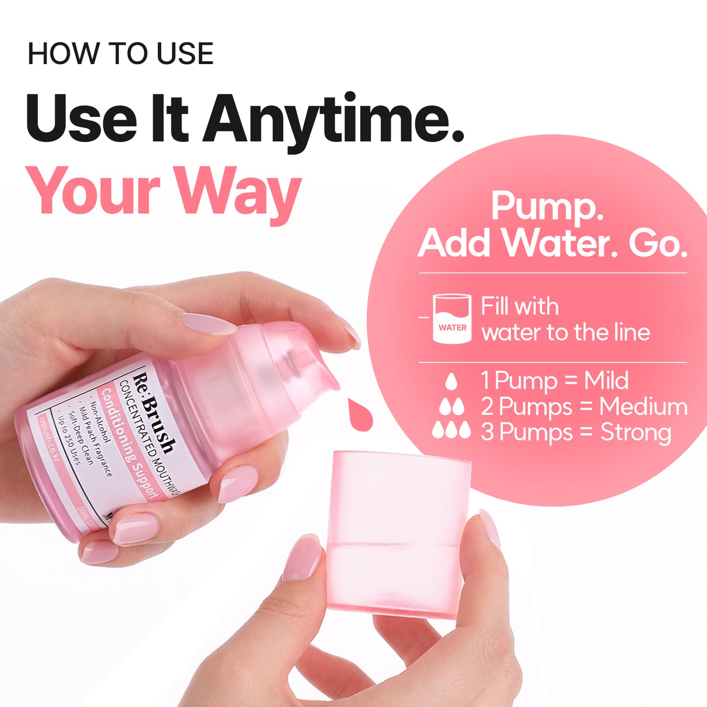 REBRUSH Concentrated Mouthwash - Yuzu, Peach, Clove, Treevera