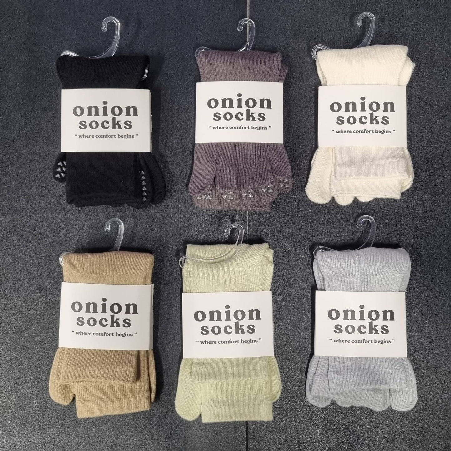 [M] Toes Plain Yoga Pilates Non-Slip Grip Sock for Women