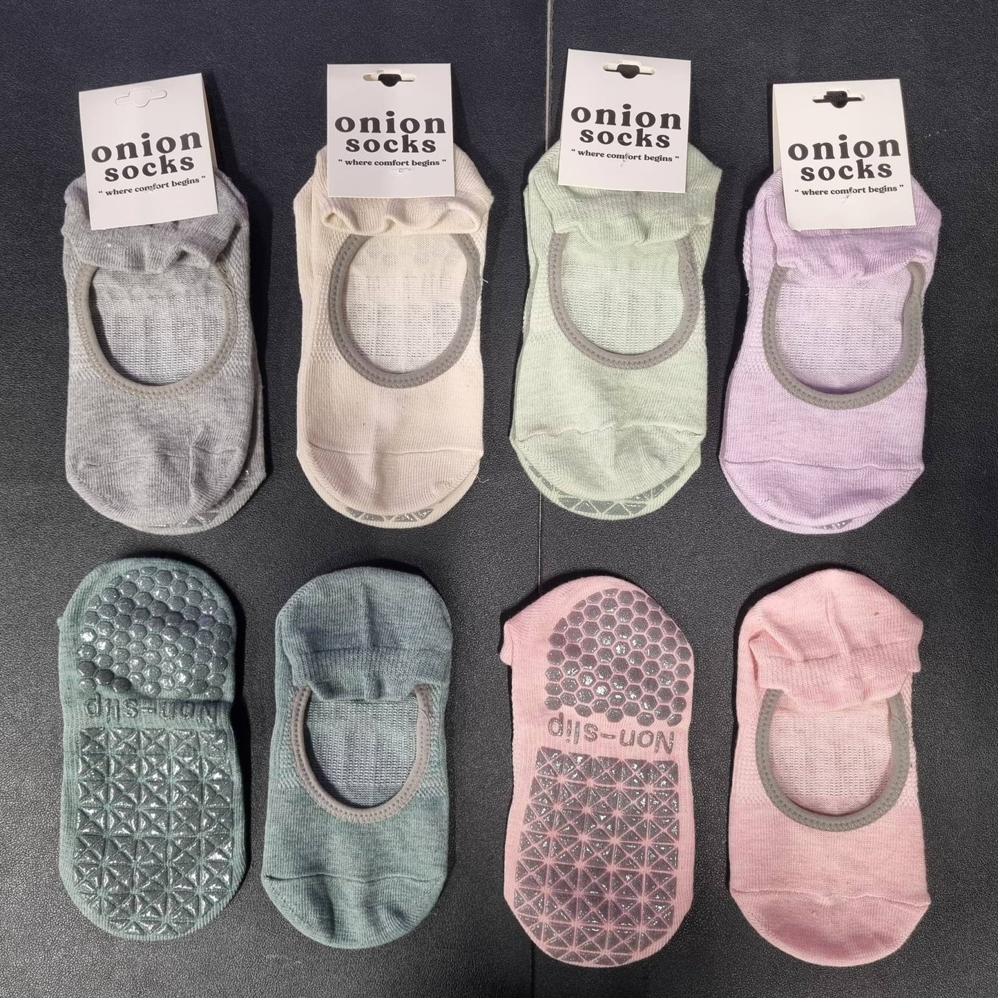 [S] Yoga Pilates Non-Slip Grip Sock for Women