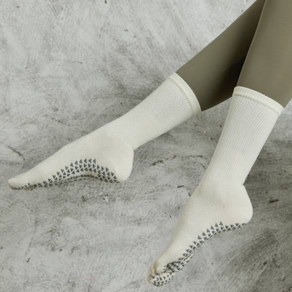 [M] Toes Plain Yoga Pilates Non-Slip Grip Sock for Women