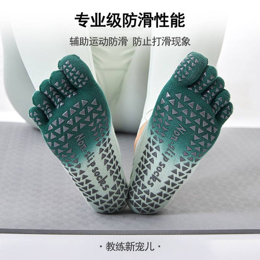 [S] Toes Yoga Pilates Non-Slip Grip Sock for Women