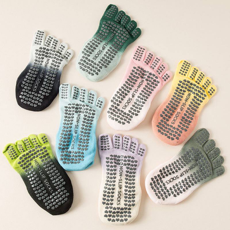 [S] Toes Yoga Pilates Non-Slip Grip Sock for Women