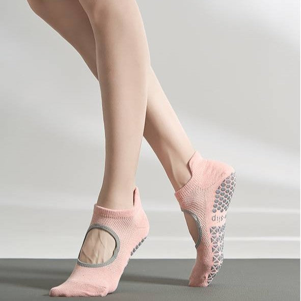 [S] Yoga Pilates Non-Slip Grip Sock for Women