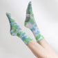 [M] Tie Dye Colored Yoga Pilates Non-Slip Grip Sock