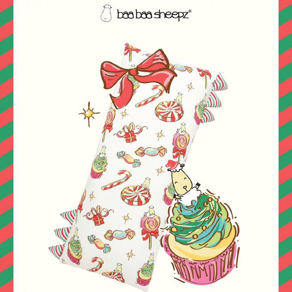Baabaasheep Sweetmas Wonderland 2025 Holiday Season White Pillow