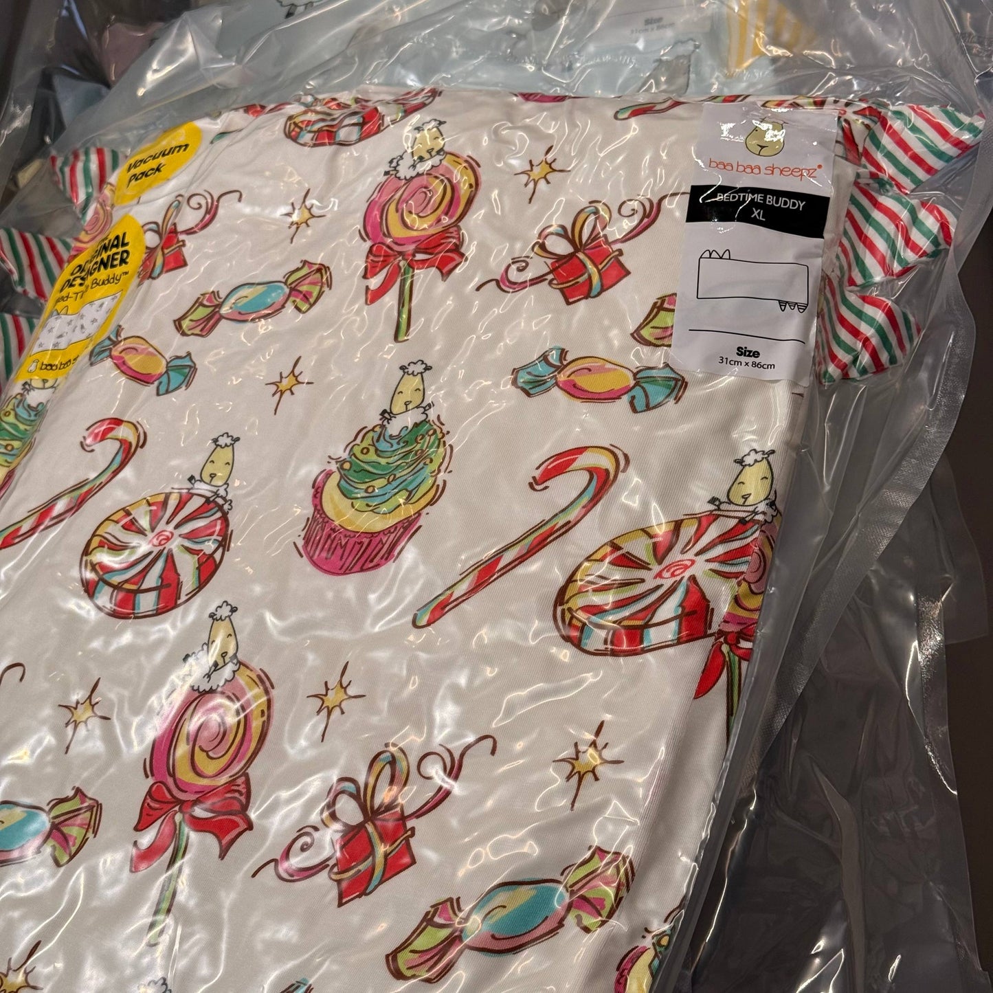 Baabaasheep Sweetmas Wonderland 2025 Holiday Season White Pillow