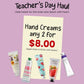 2 for $8.00 hand cream set